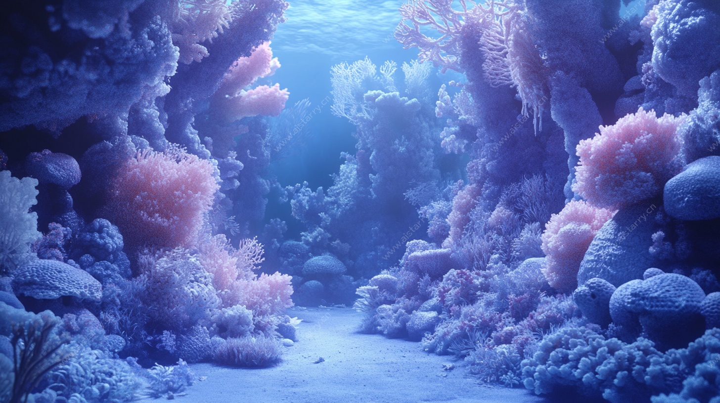 梦幻海底珊瑚景观