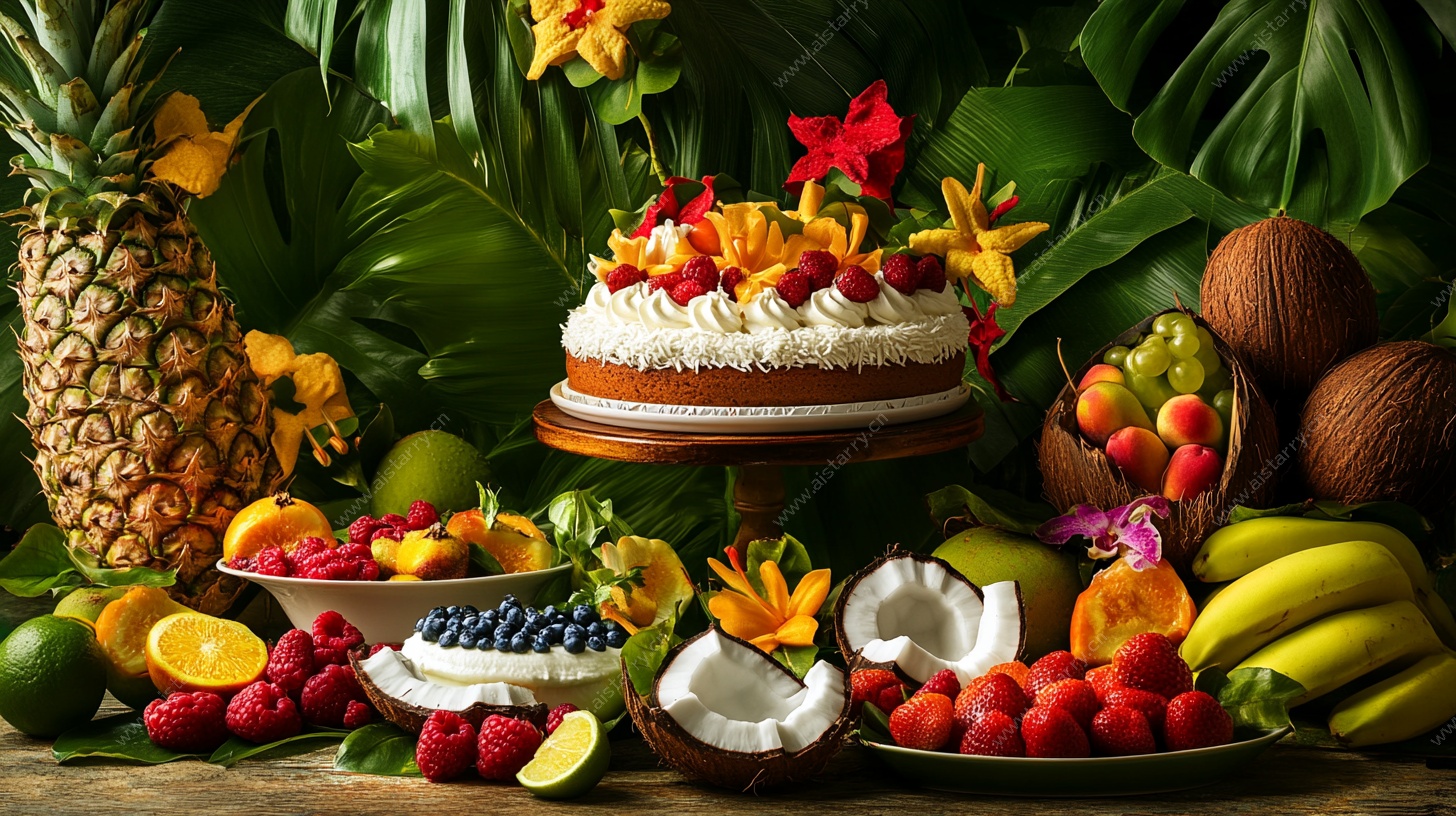 热带风情水果蛋糕盛宴