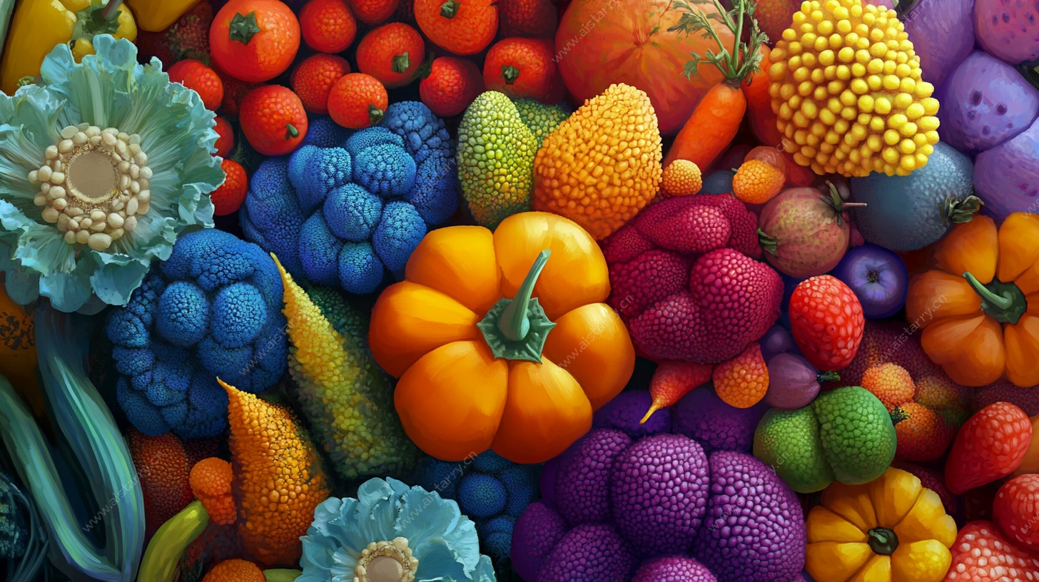缤纷多彩的梦幻果蔬世界