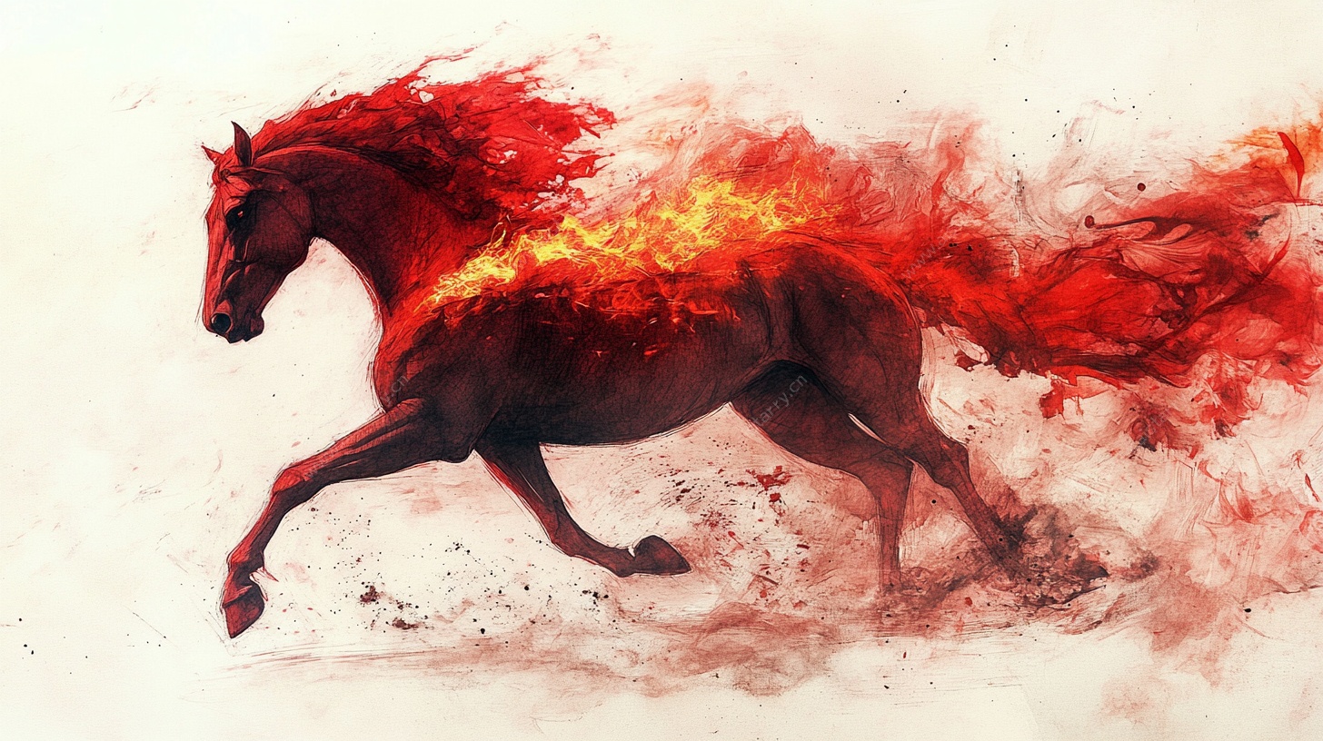 烈焰奔马图
