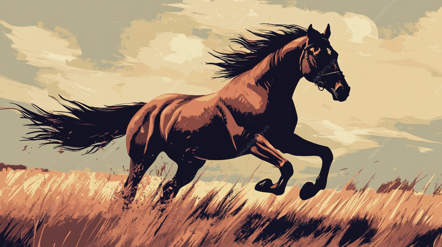 奔跑的骏马