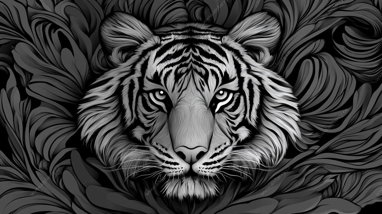 黑白虎纹 威严之姿