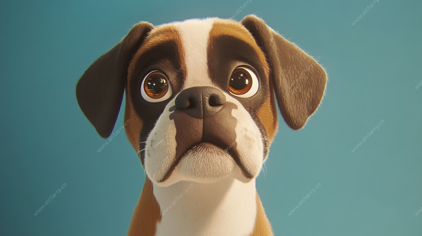 可爱萌犬3D形象特写