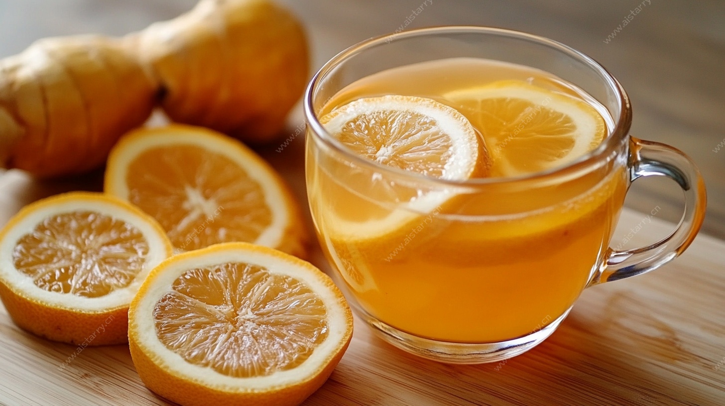 橙香姜茶特写