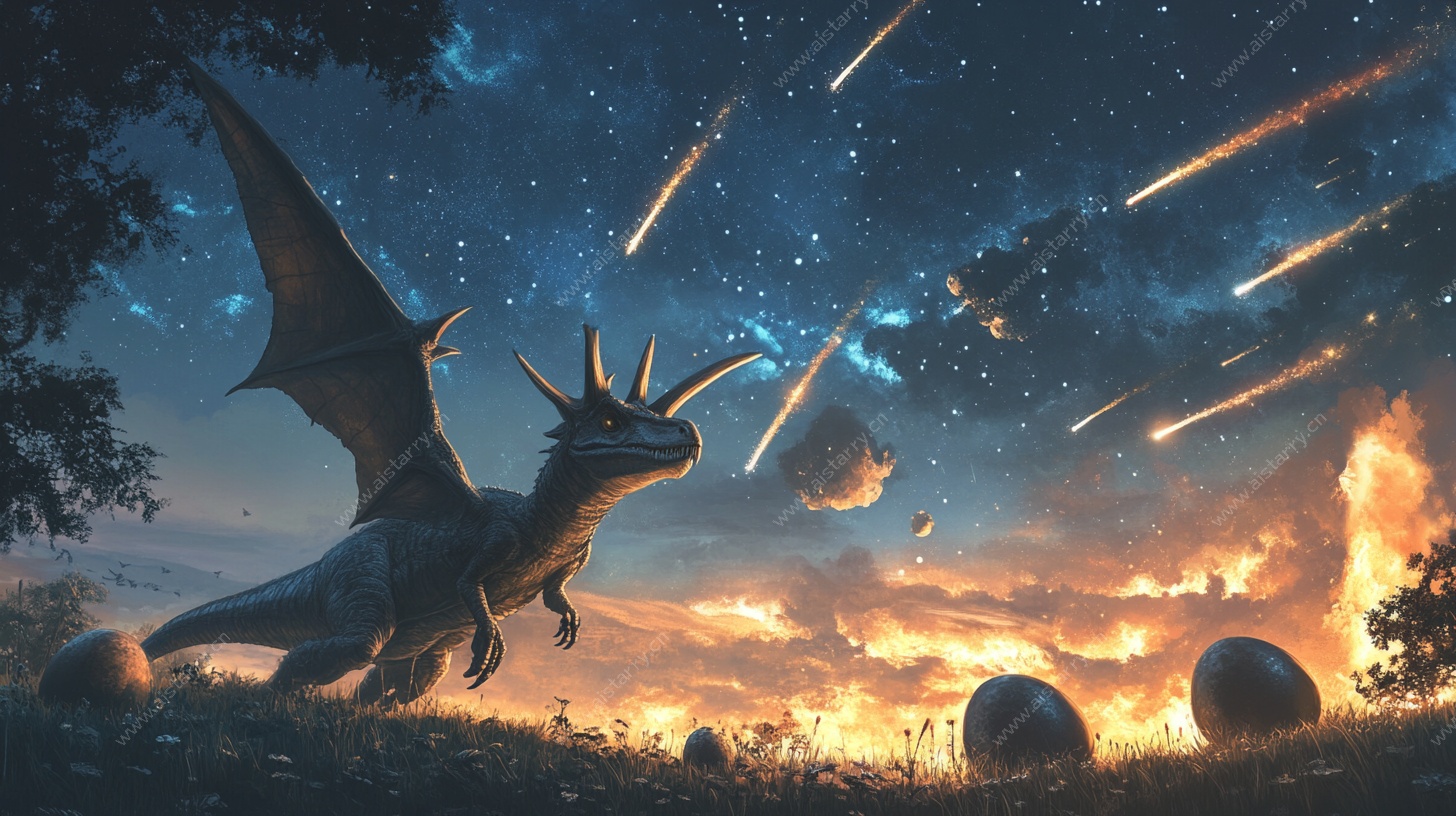 夜空下的奇幻飞龙