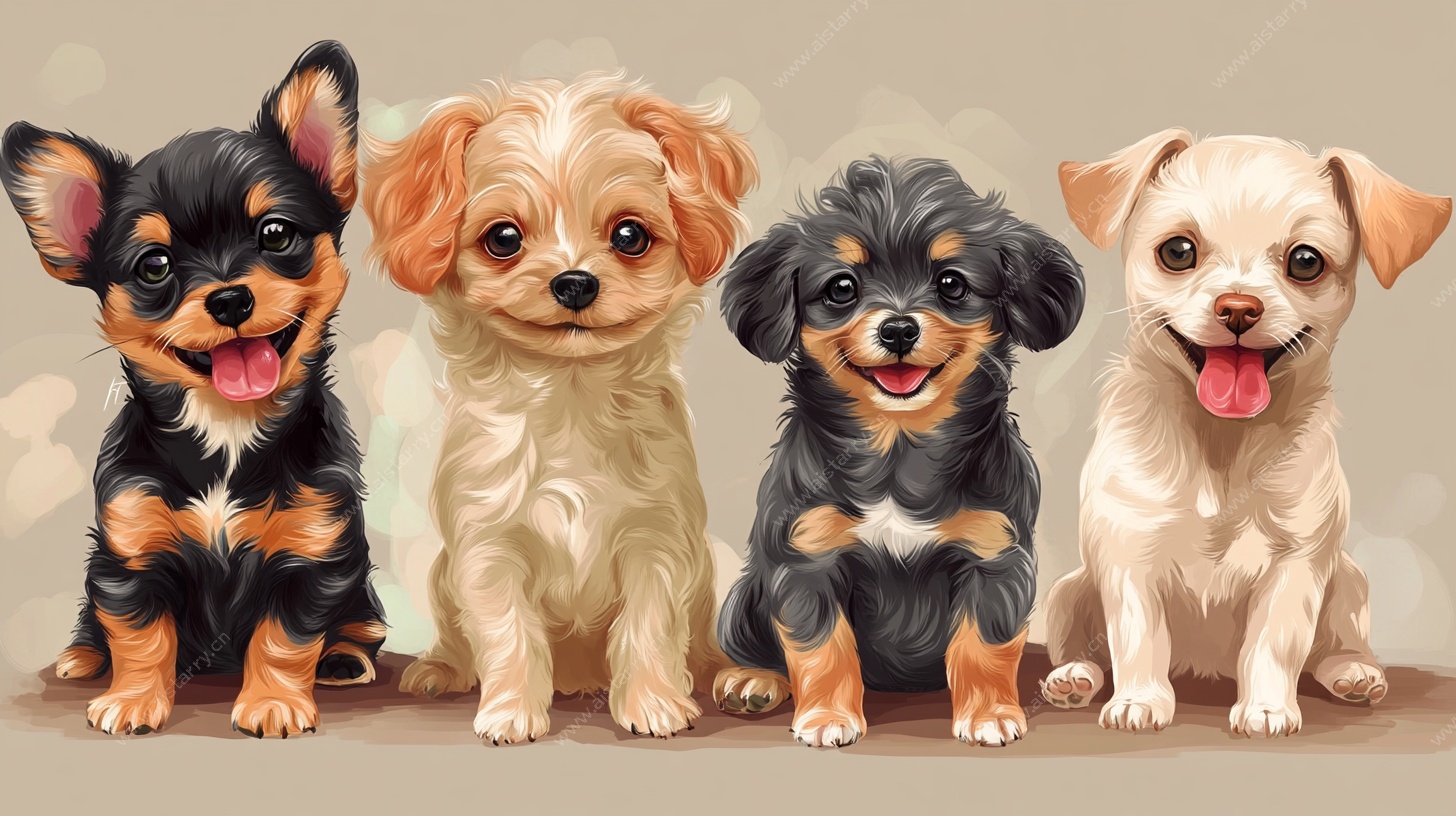 可爱小狗四连拍