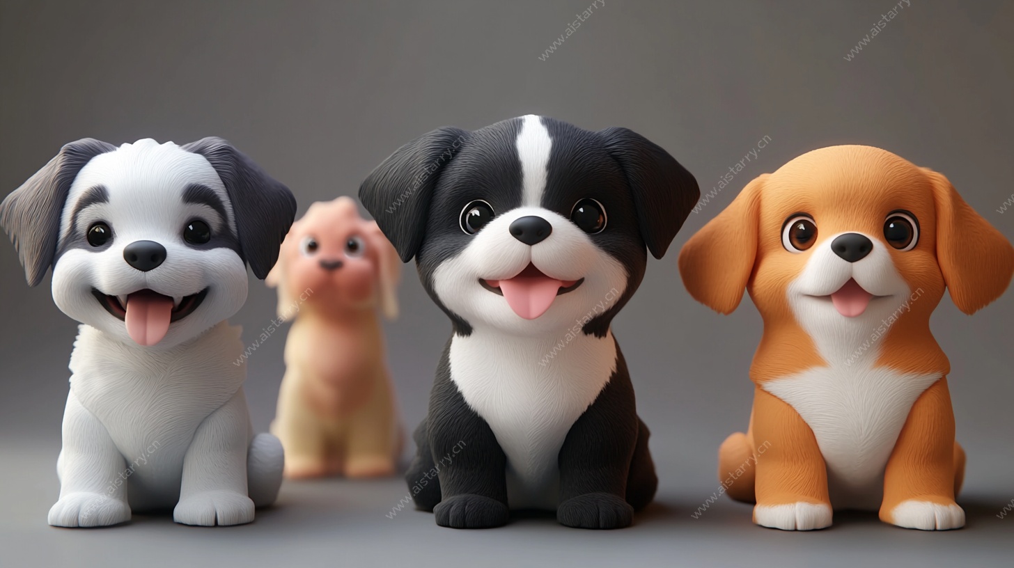 可爱萌趣小狗摆件集合