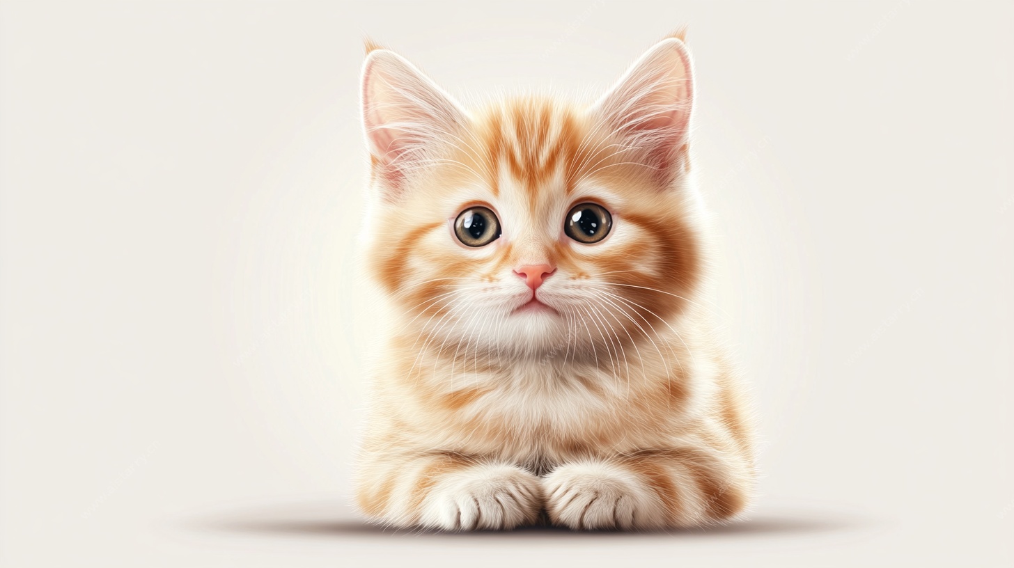 可爱小橘猫萌态特写