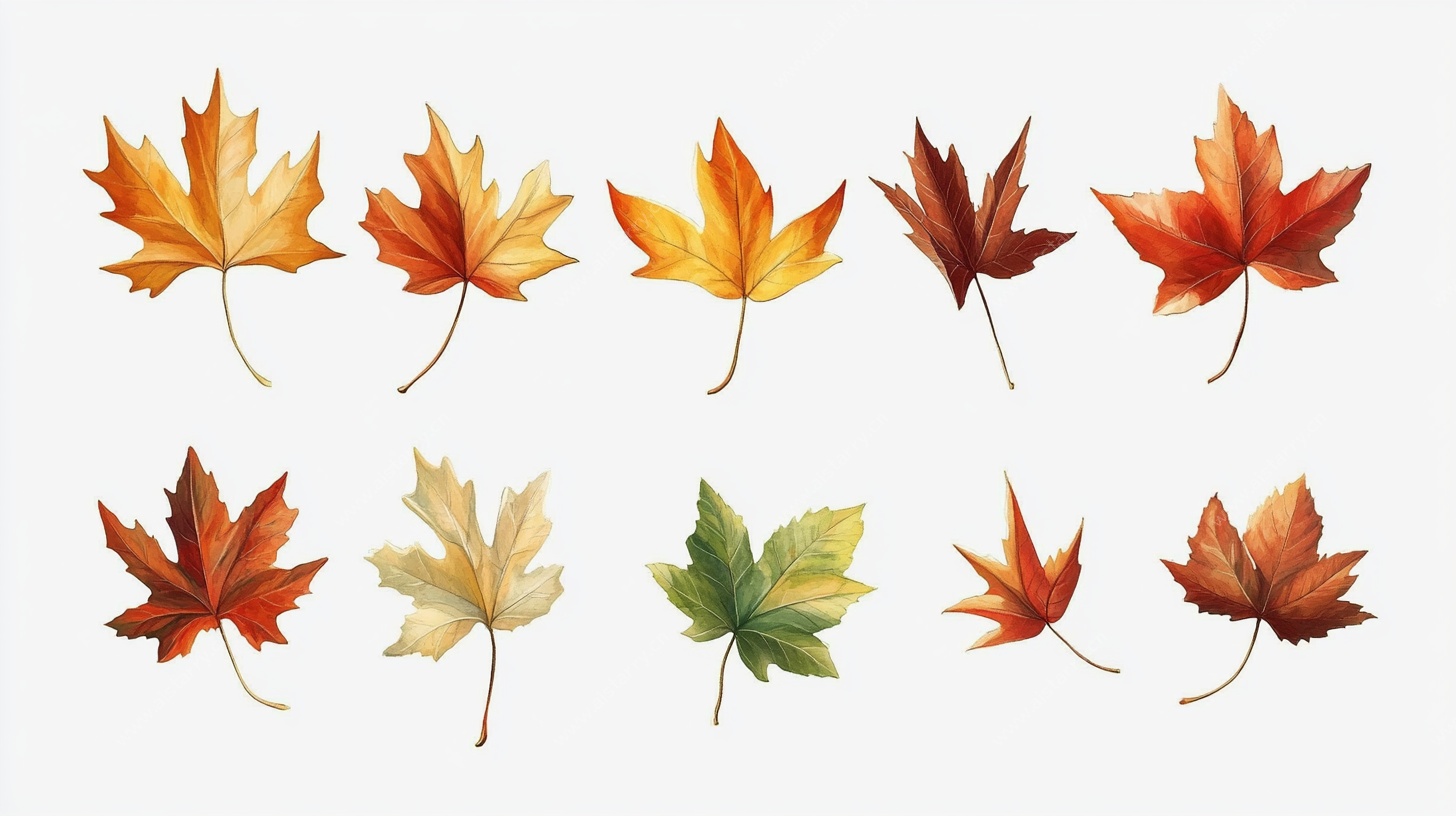 多彩枫叶插画集合