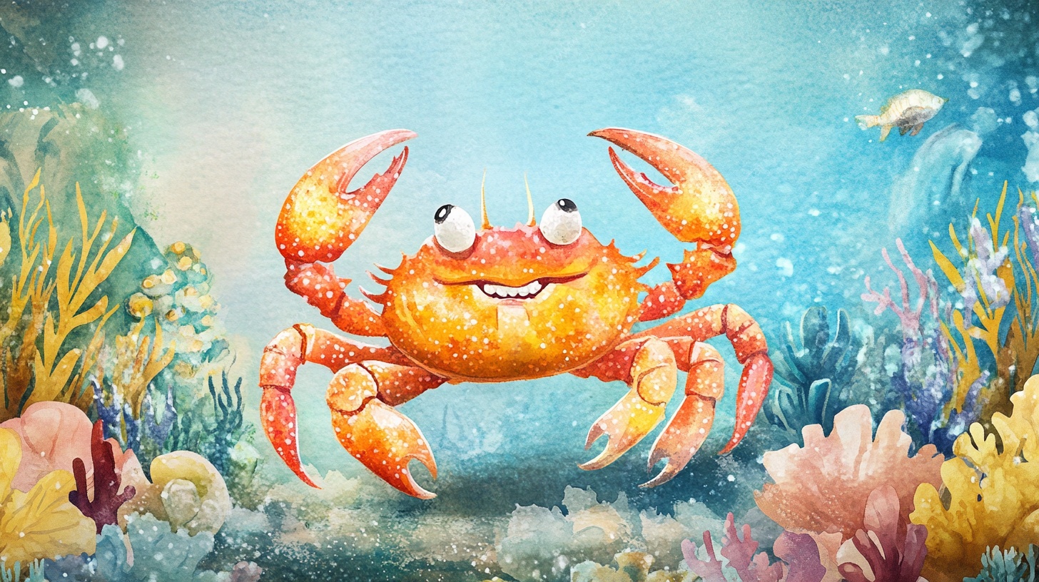 可爱螃蟹的海底奇遇