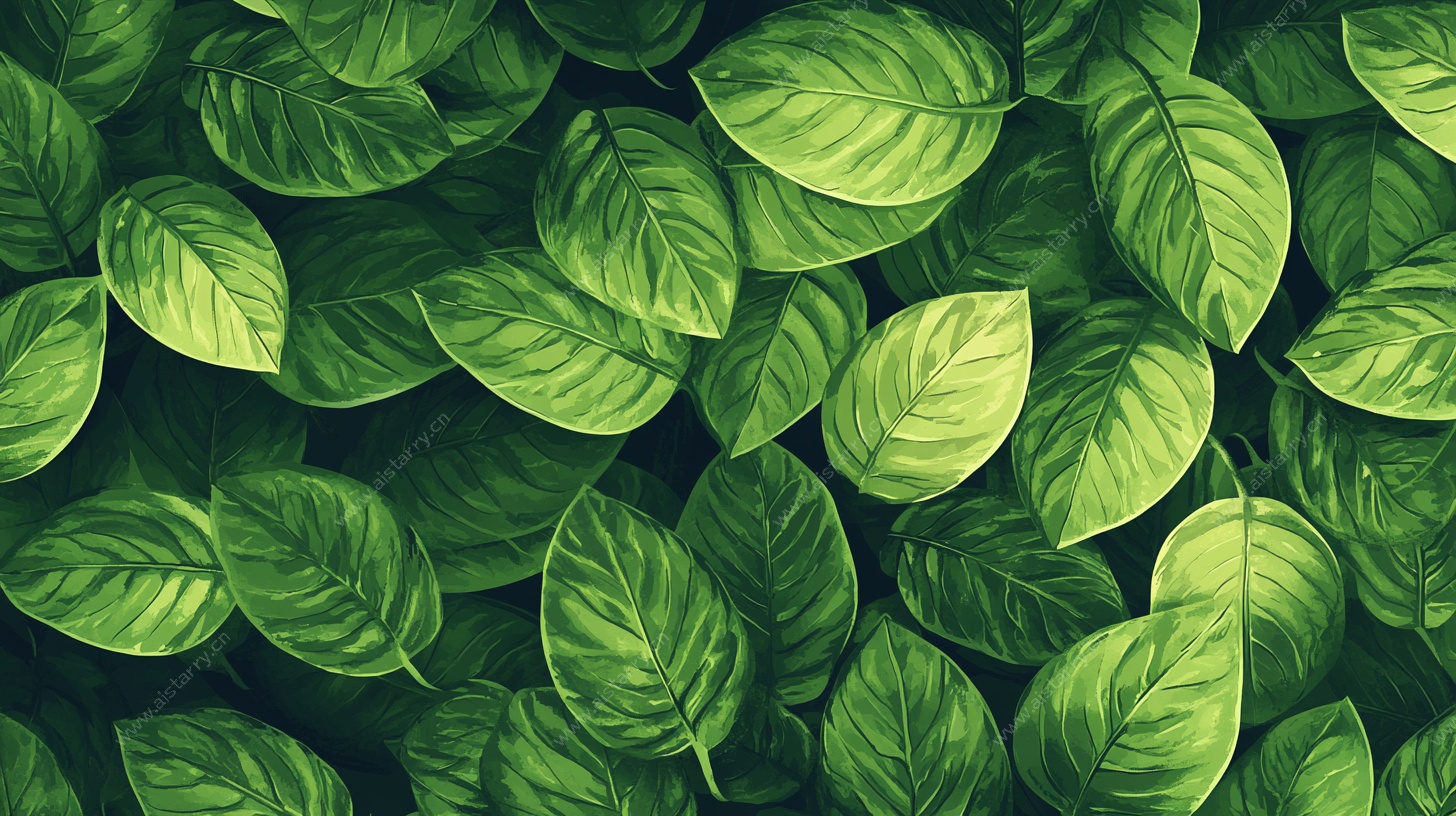 绿叶满屏 清新自然纹理