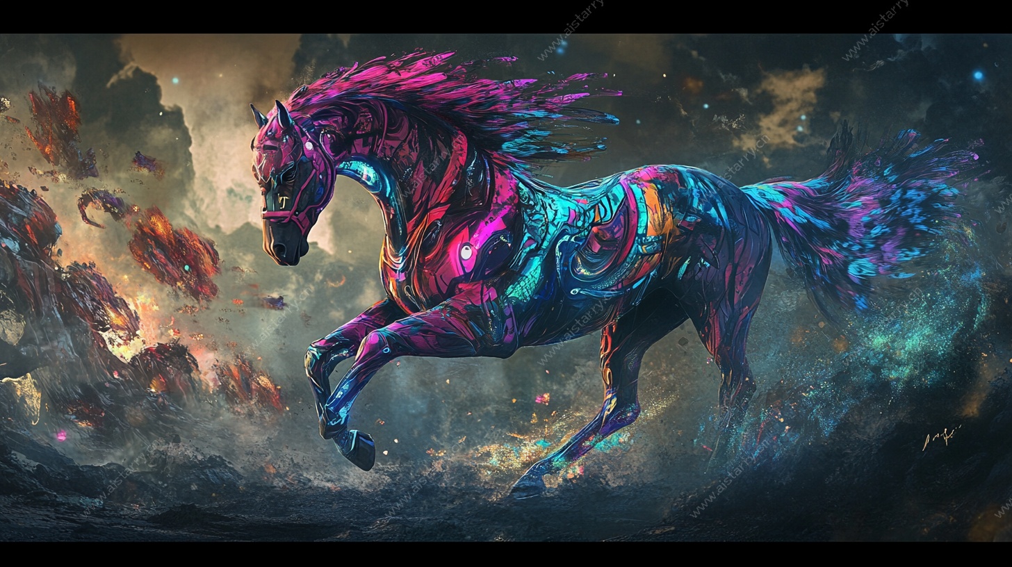 幻彩奔马 奇幻艺术之作