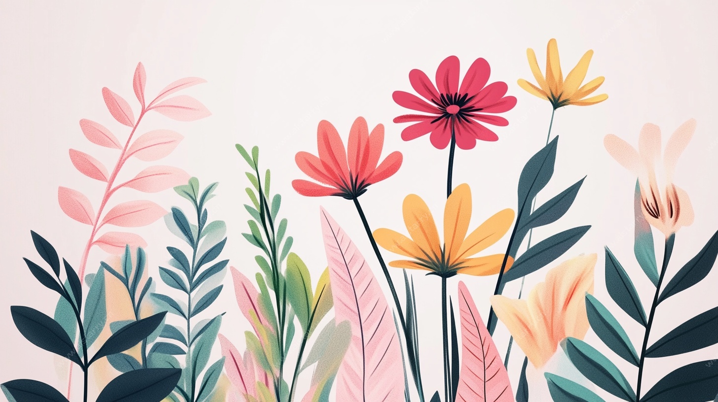 清新花卉插画