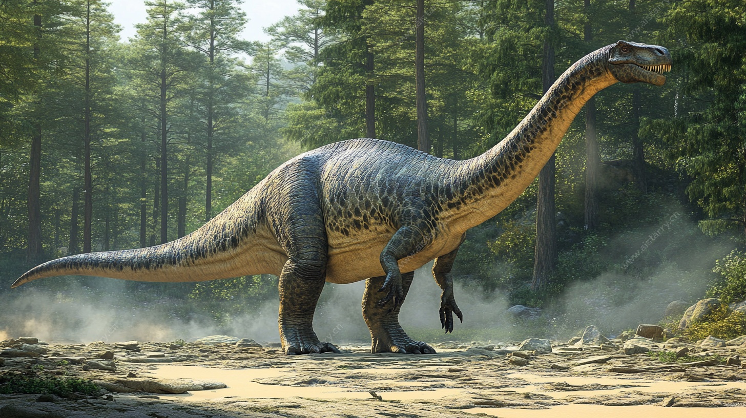 森林中的长颈恐龙