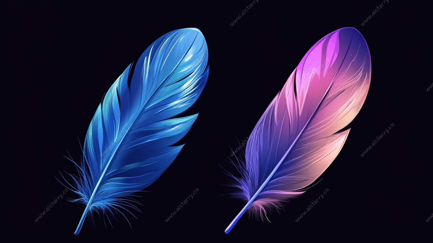 梦幻炫彩双羽毛