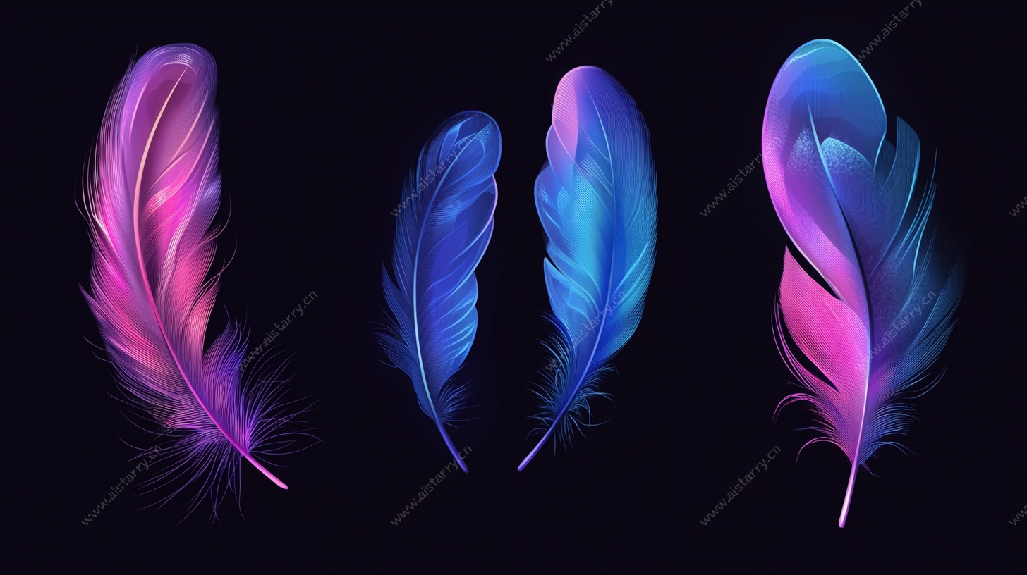 梦幻炫彩羽毛组合