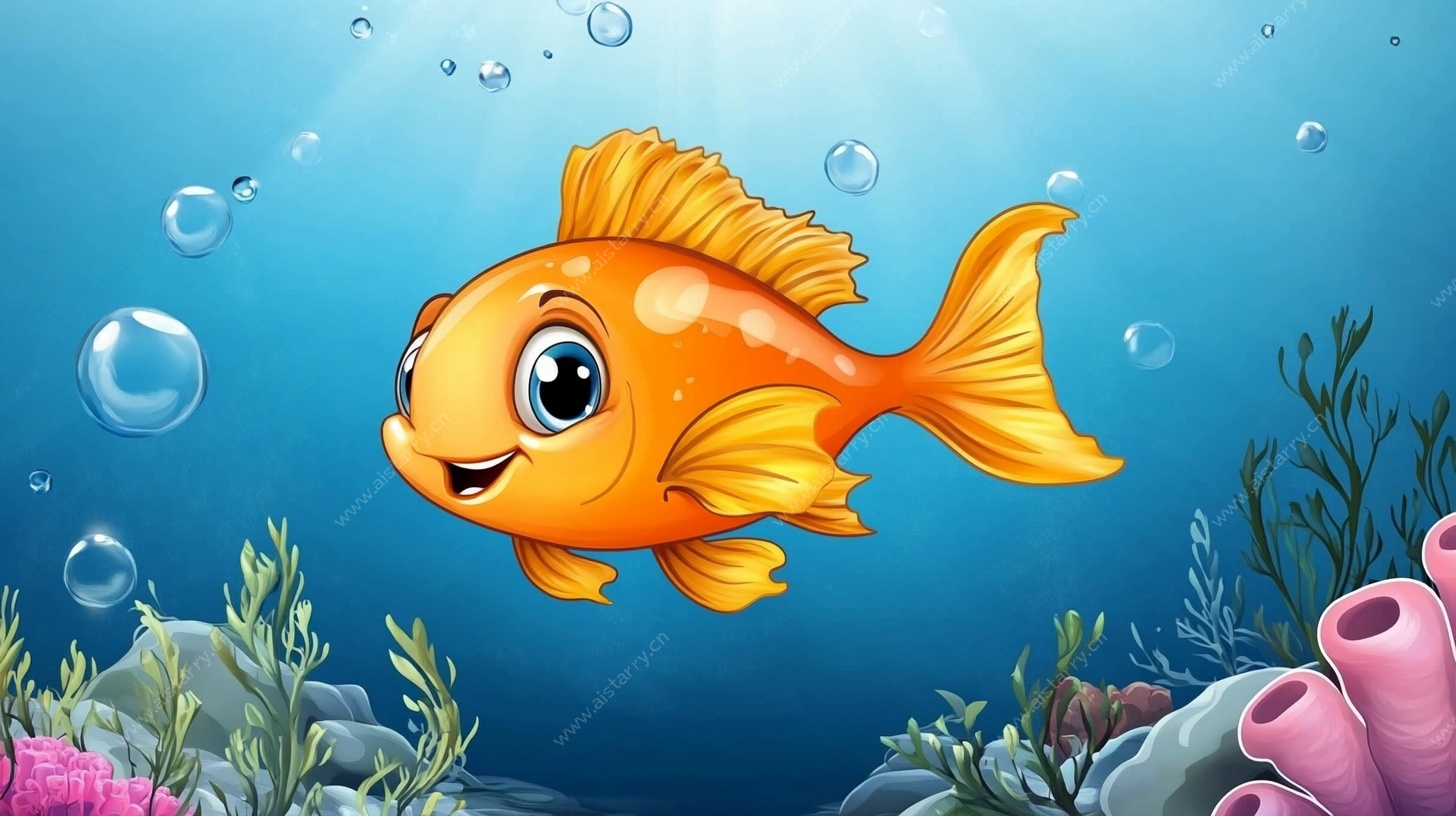 可爱金鱼的海底奇幻世界