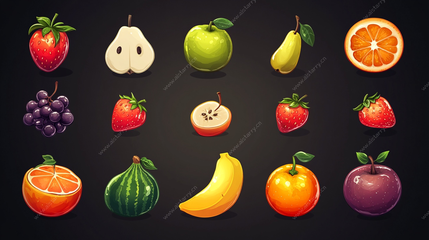 多彩水果插画集