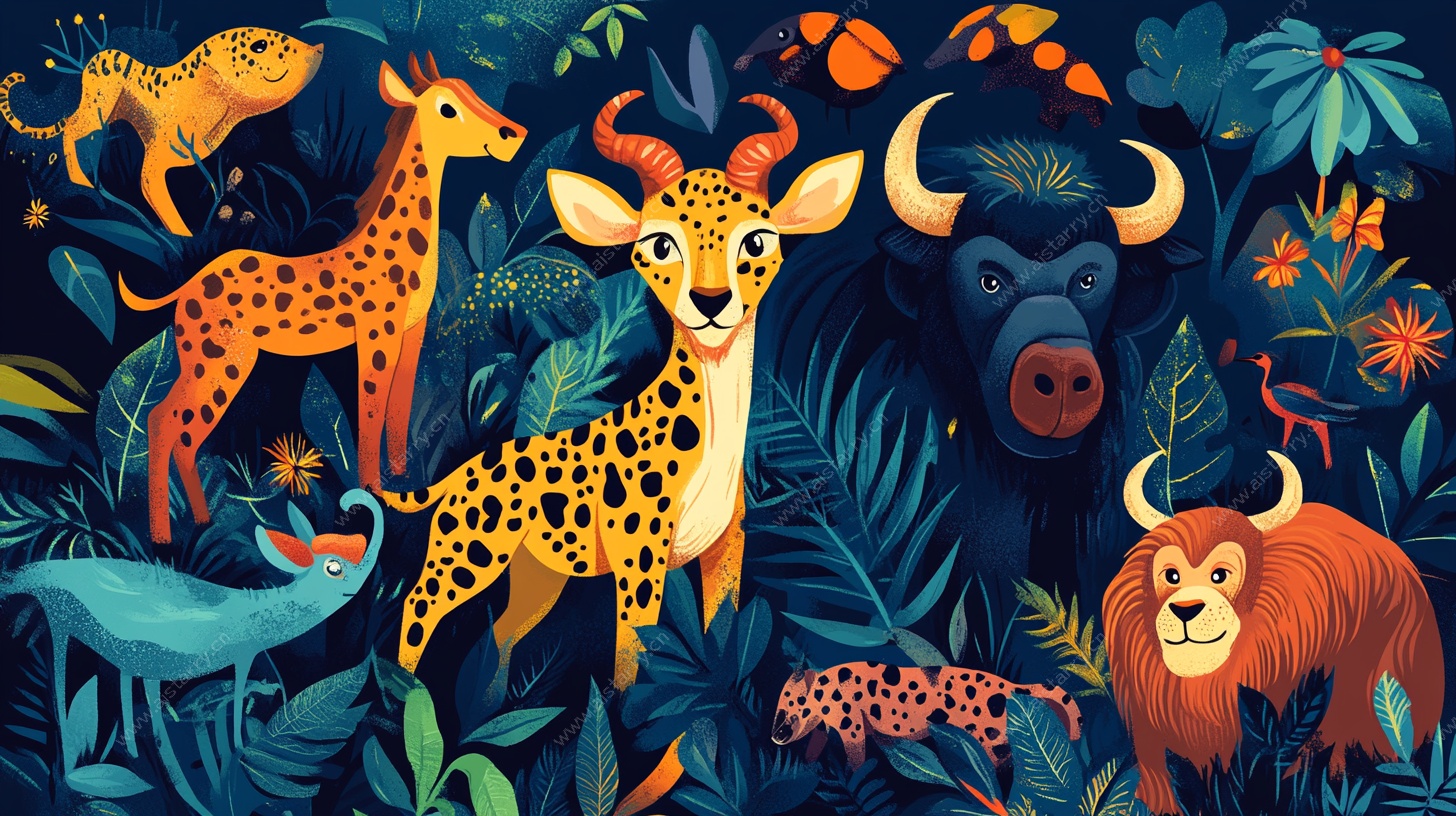 丛林动物大聚会