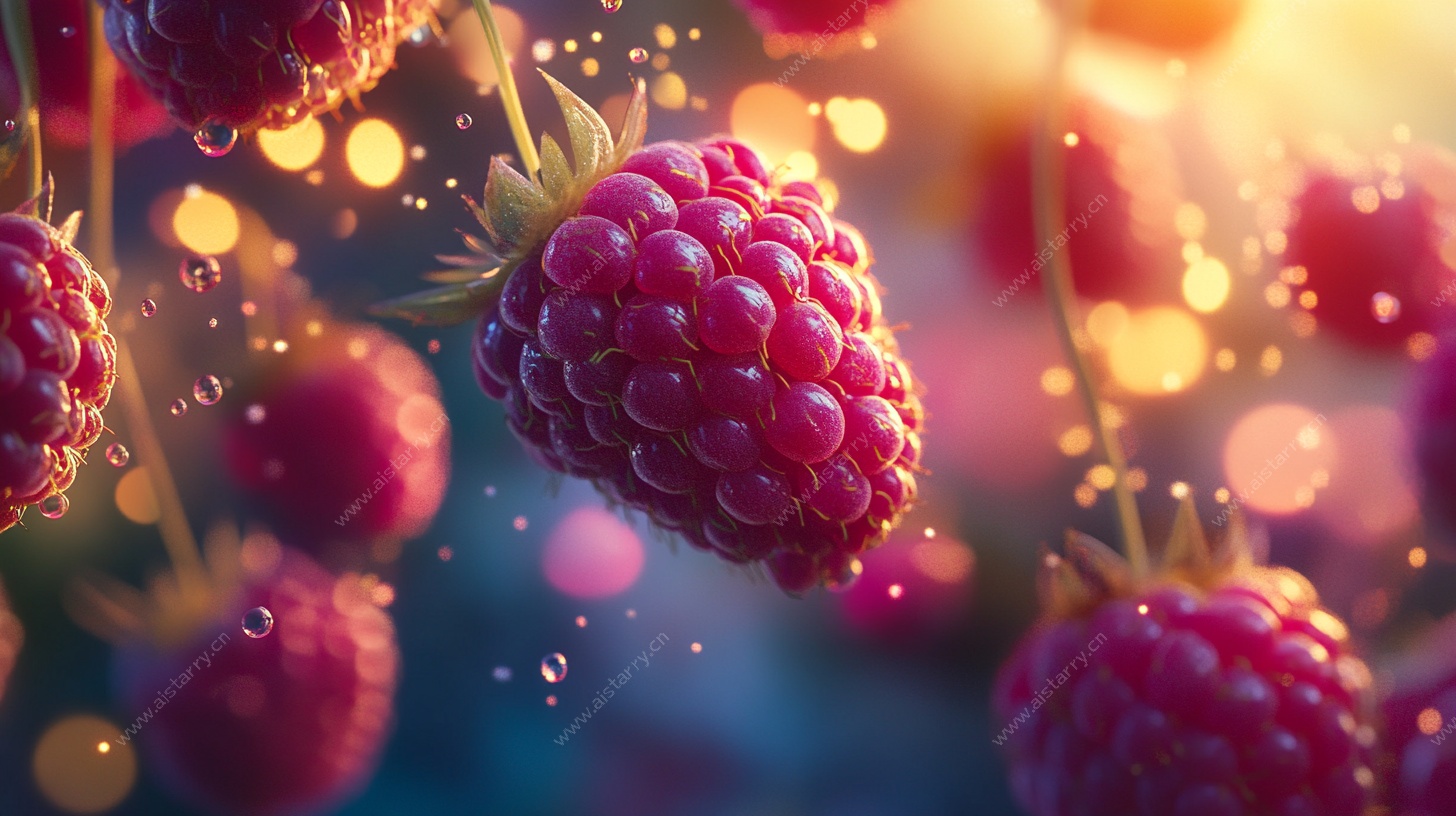 梦幻树莓光影图