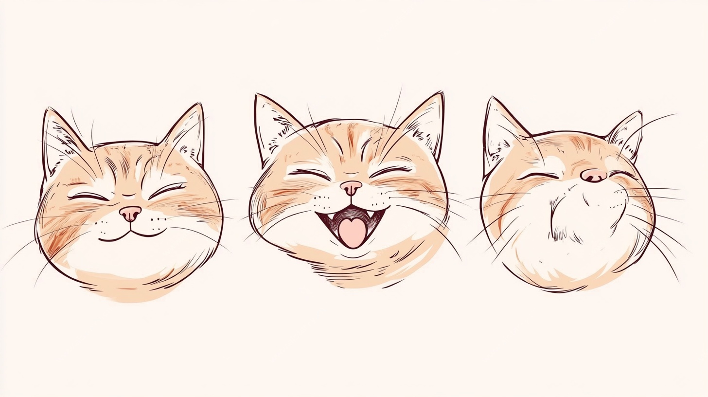 三只萌猫的表情秀