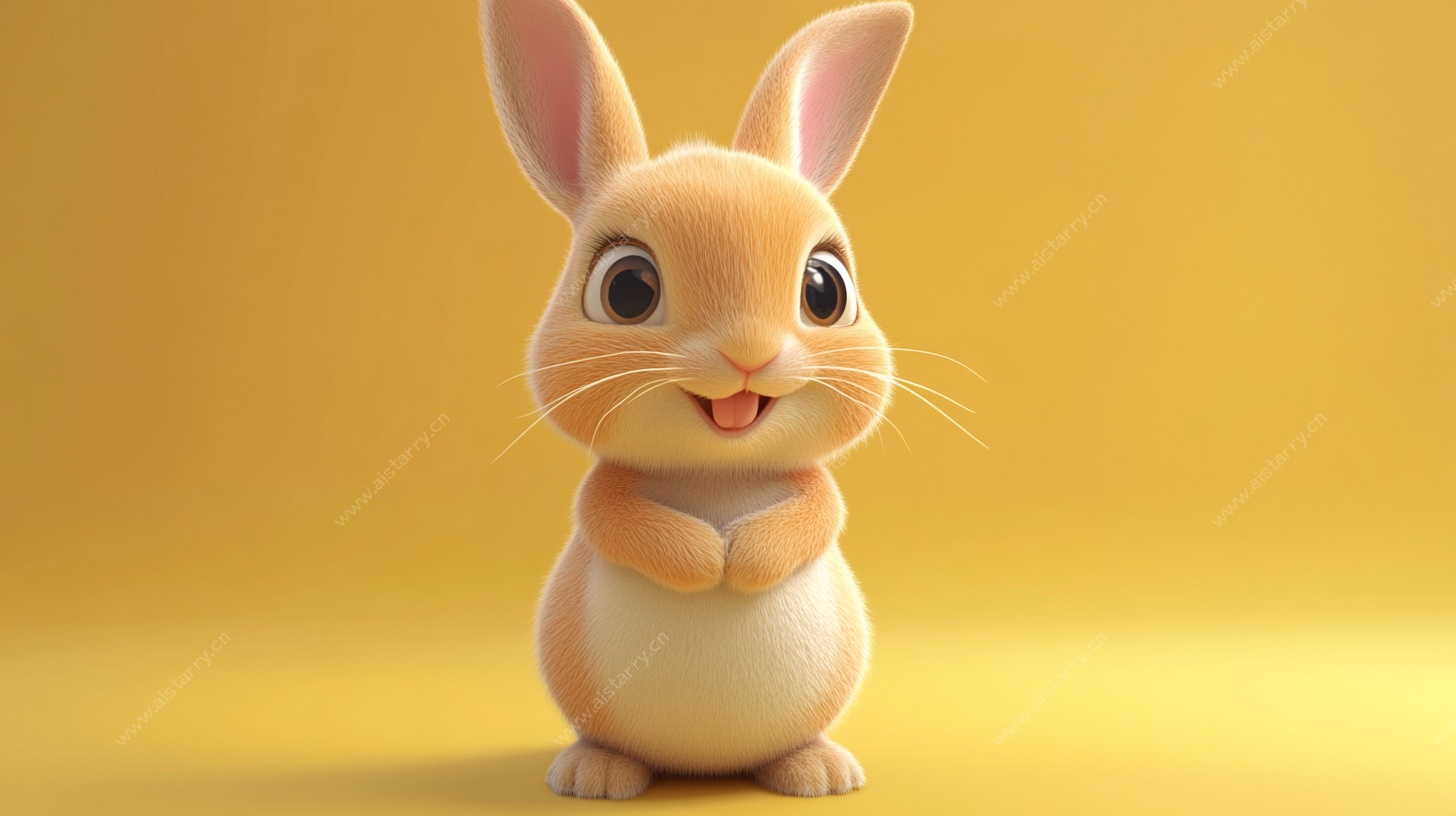 可爱小兔3D形象展示