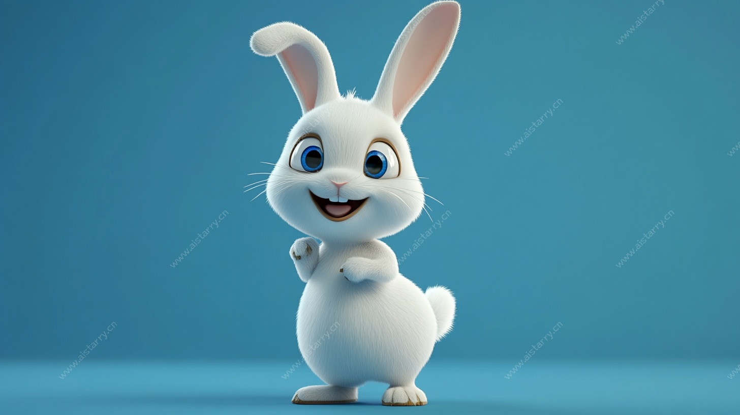 可爱白兔3D形象