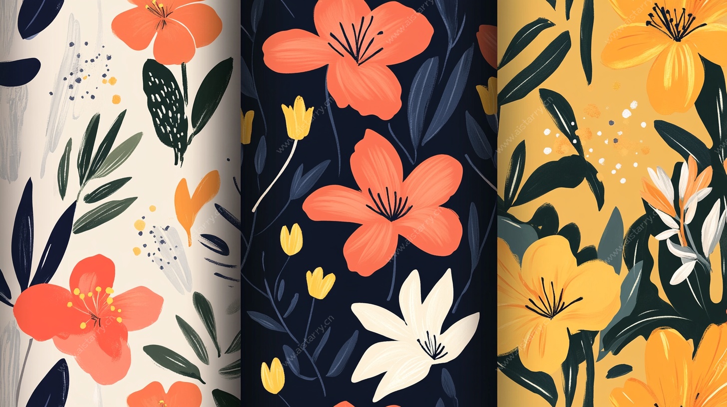 多彩花卉图案设计集合