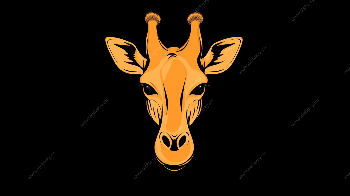 长颈鹿头像简约插画