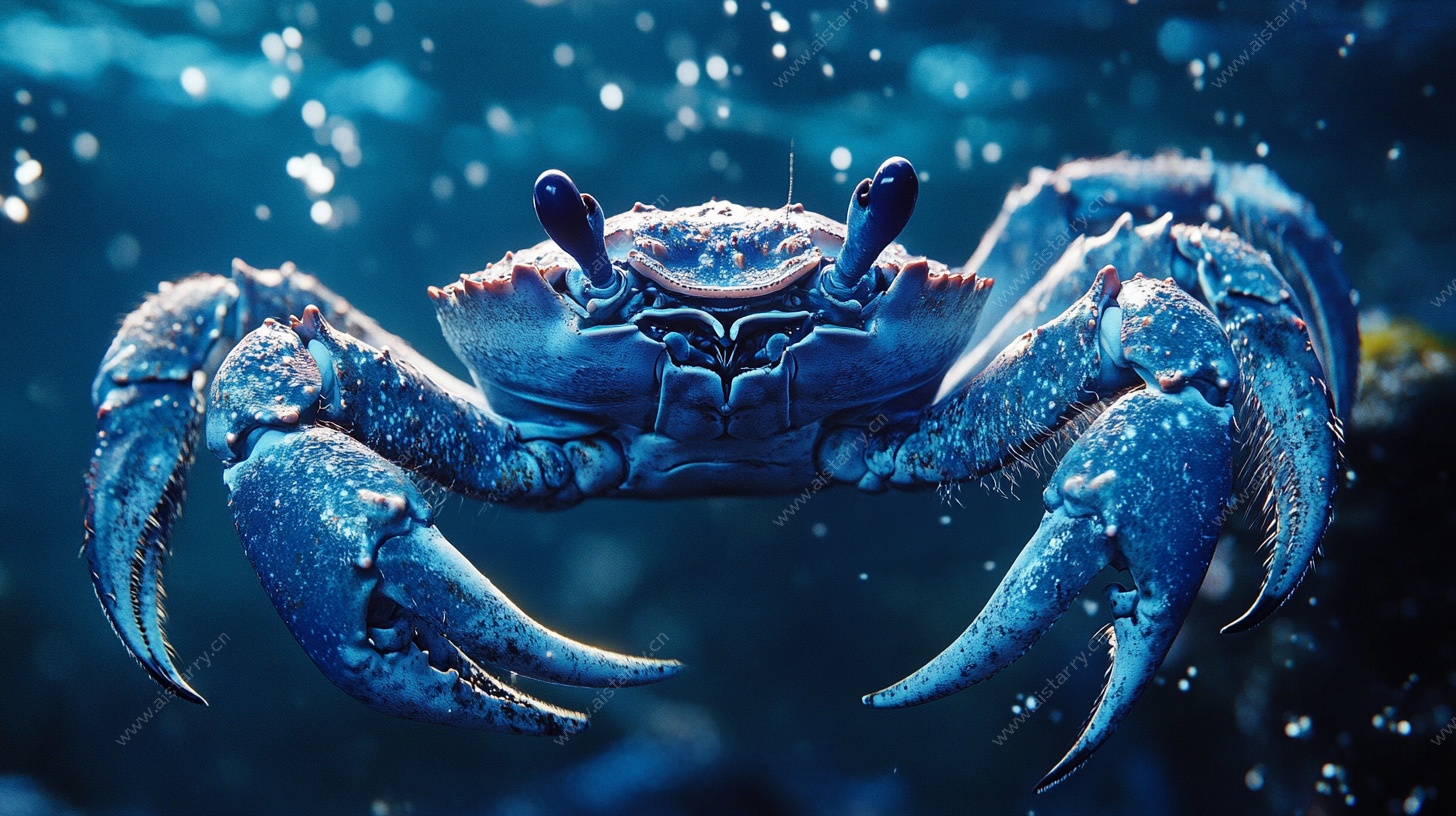 深海蓝蟹特写