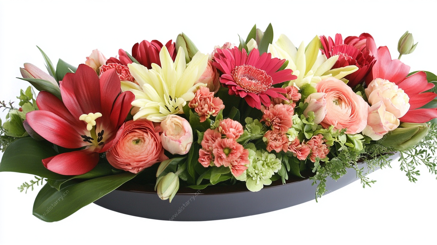 多彩花卉组合盆栽