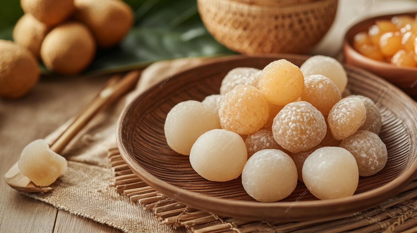 圆润龙眼球 甜蜜摆拍图