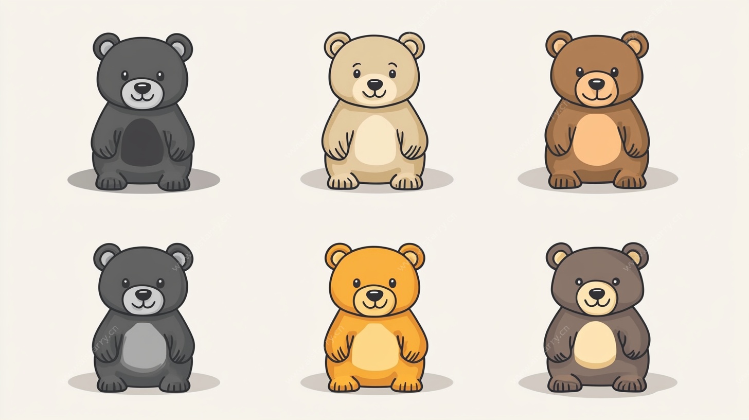 可爱小熊卡通形象集合