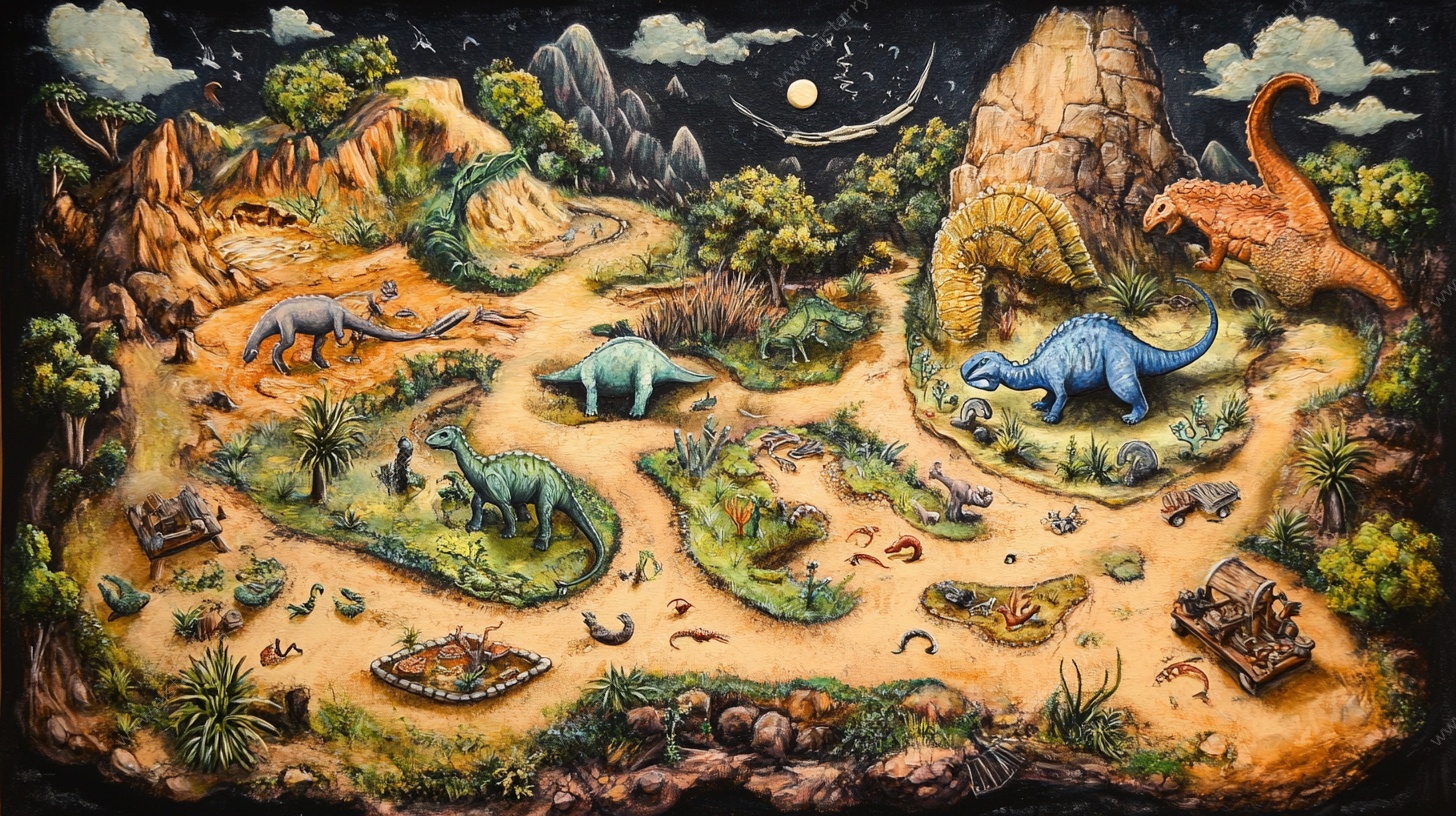 史前恐龙世界奇幻图景