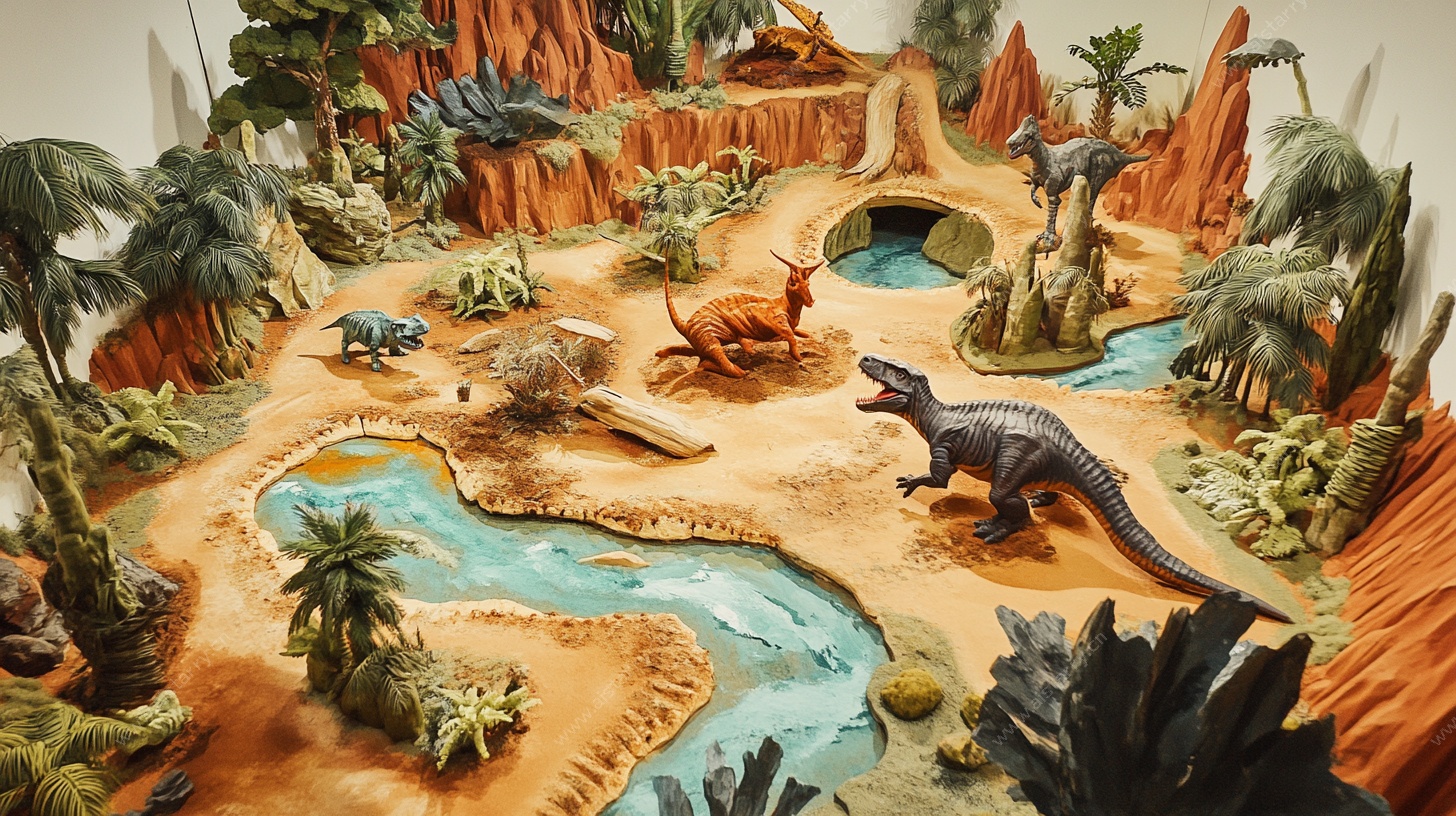 恐龙主题微缩景观模型