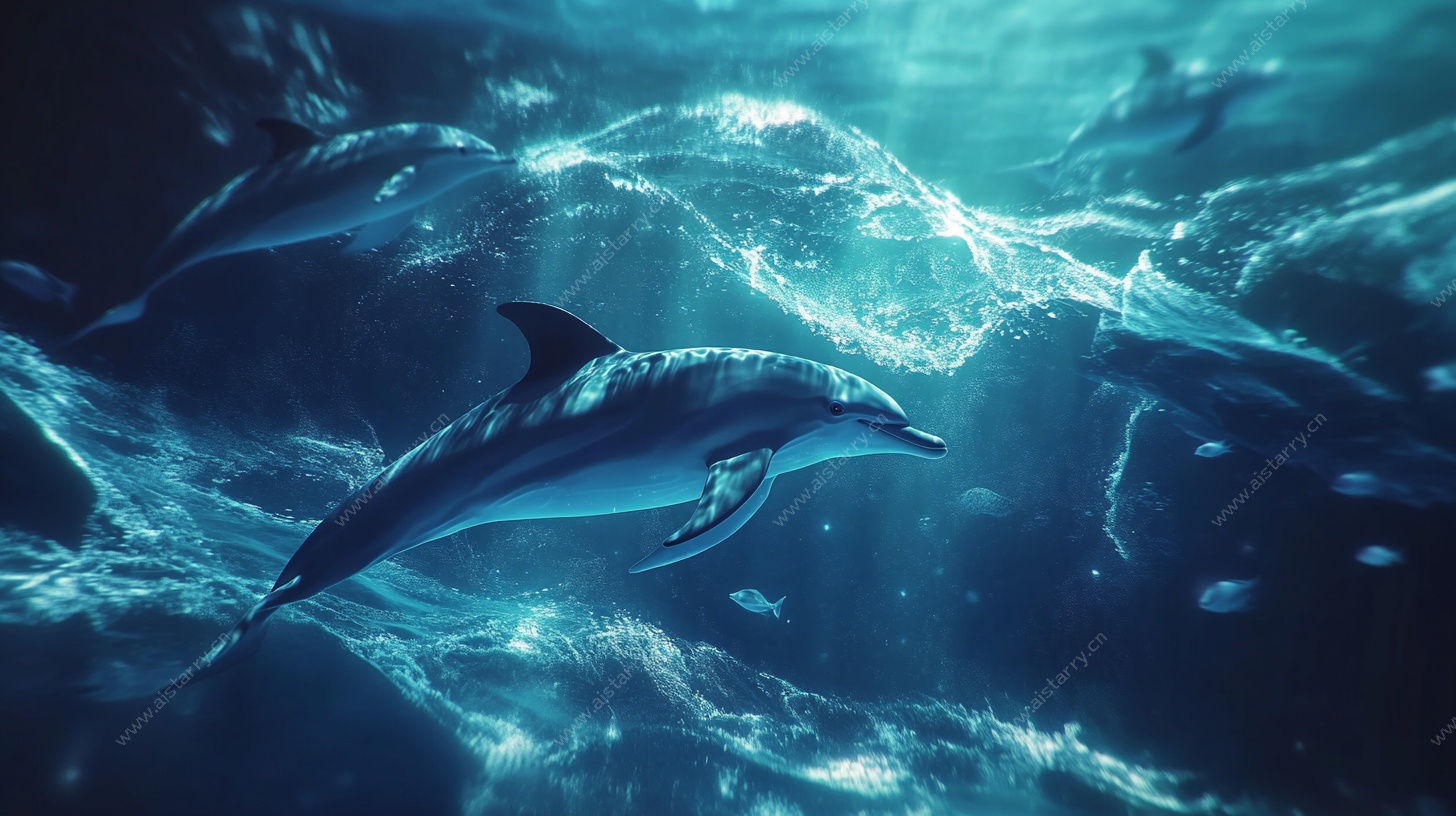 海洋中畅游的灵动海豚