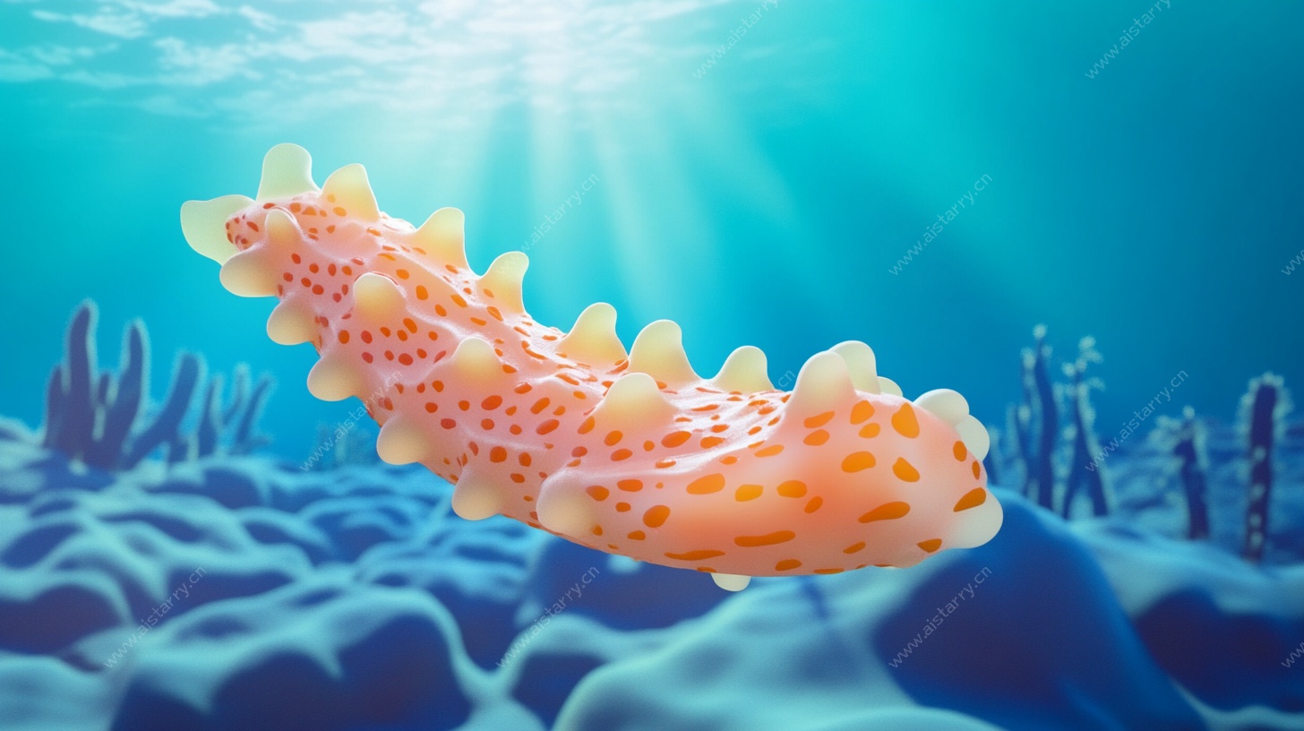 海底的橙色海参