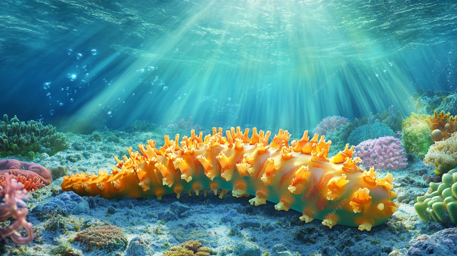 海底多彩海参景观