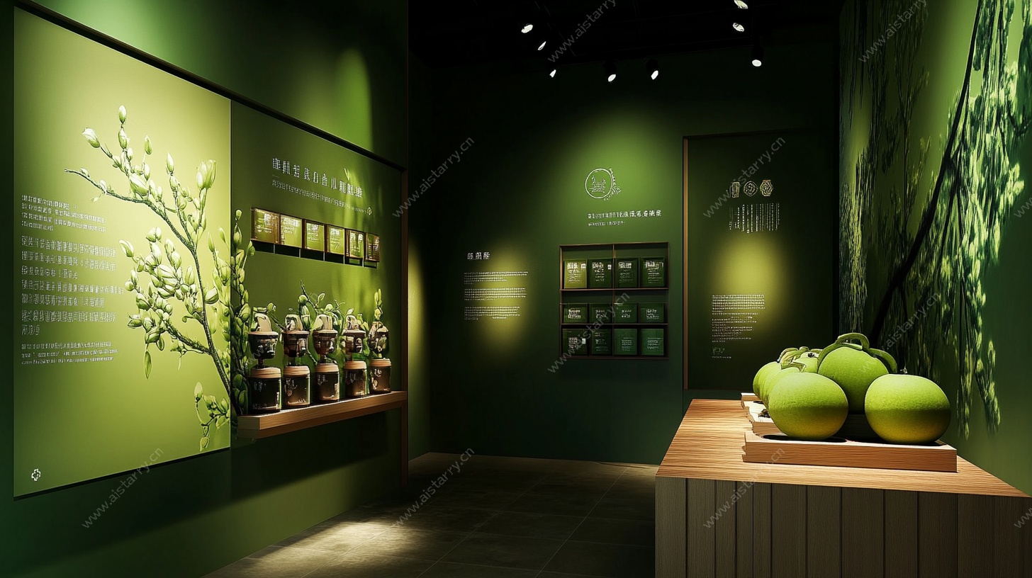 清新绿植主题室内展示空间