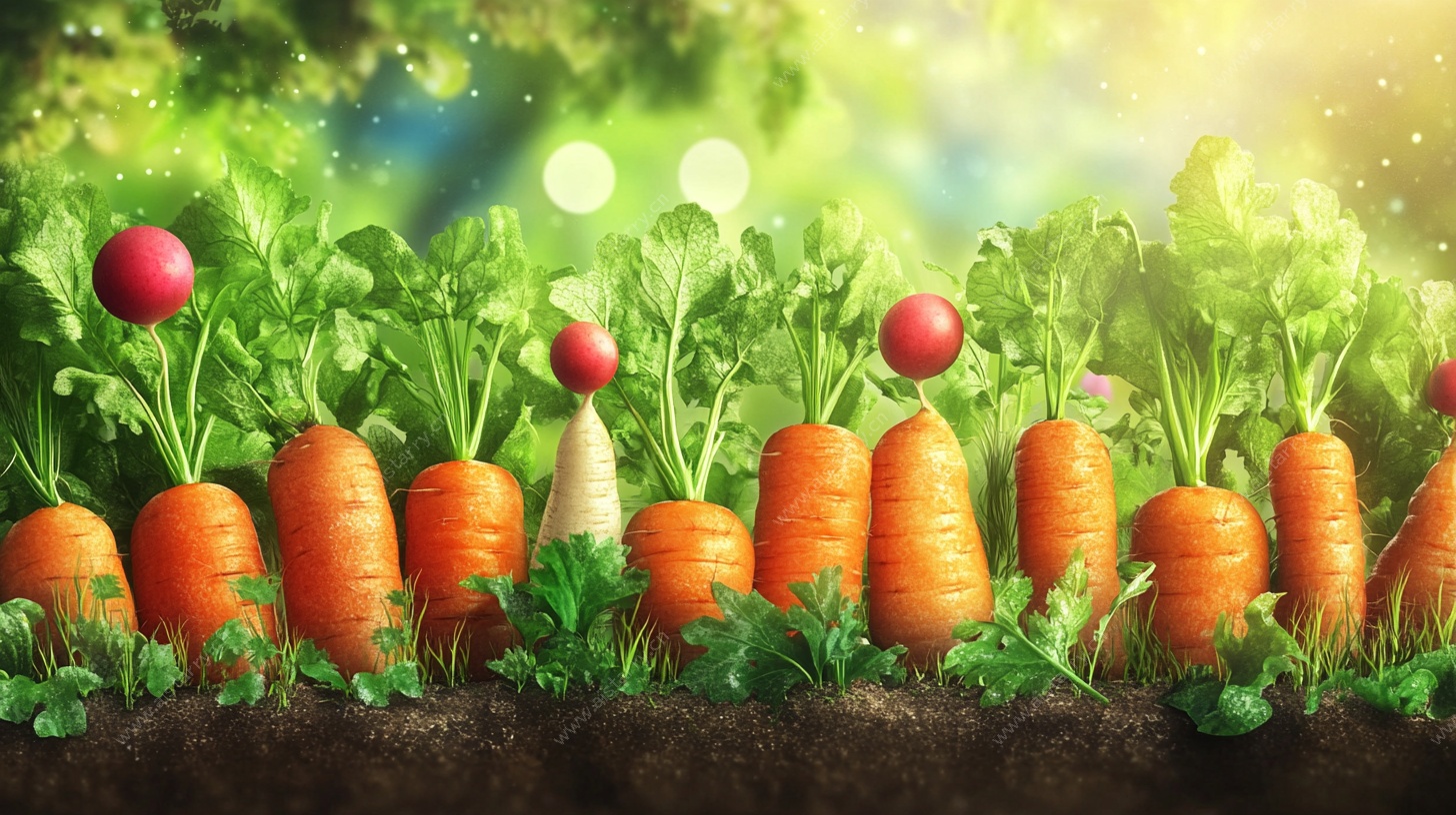 田园风胡萝卜插画