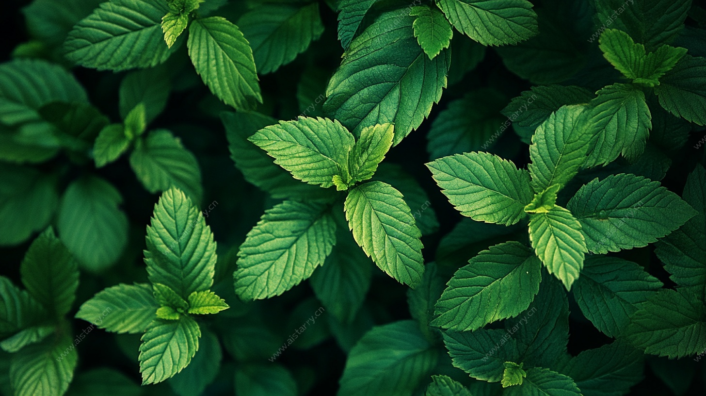 清新翠绿薄荷叶