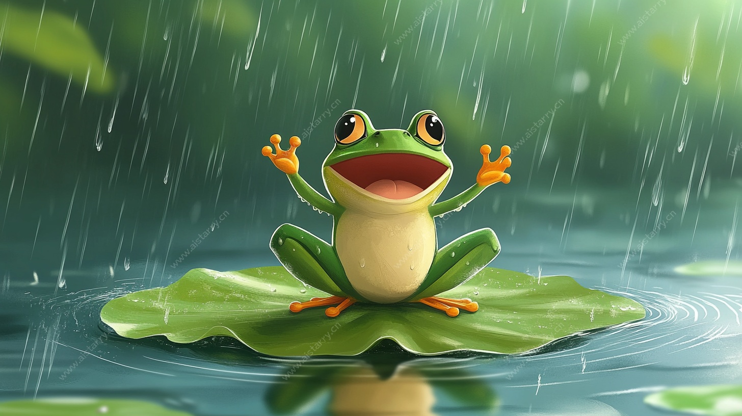 雨中欢乐青蛙