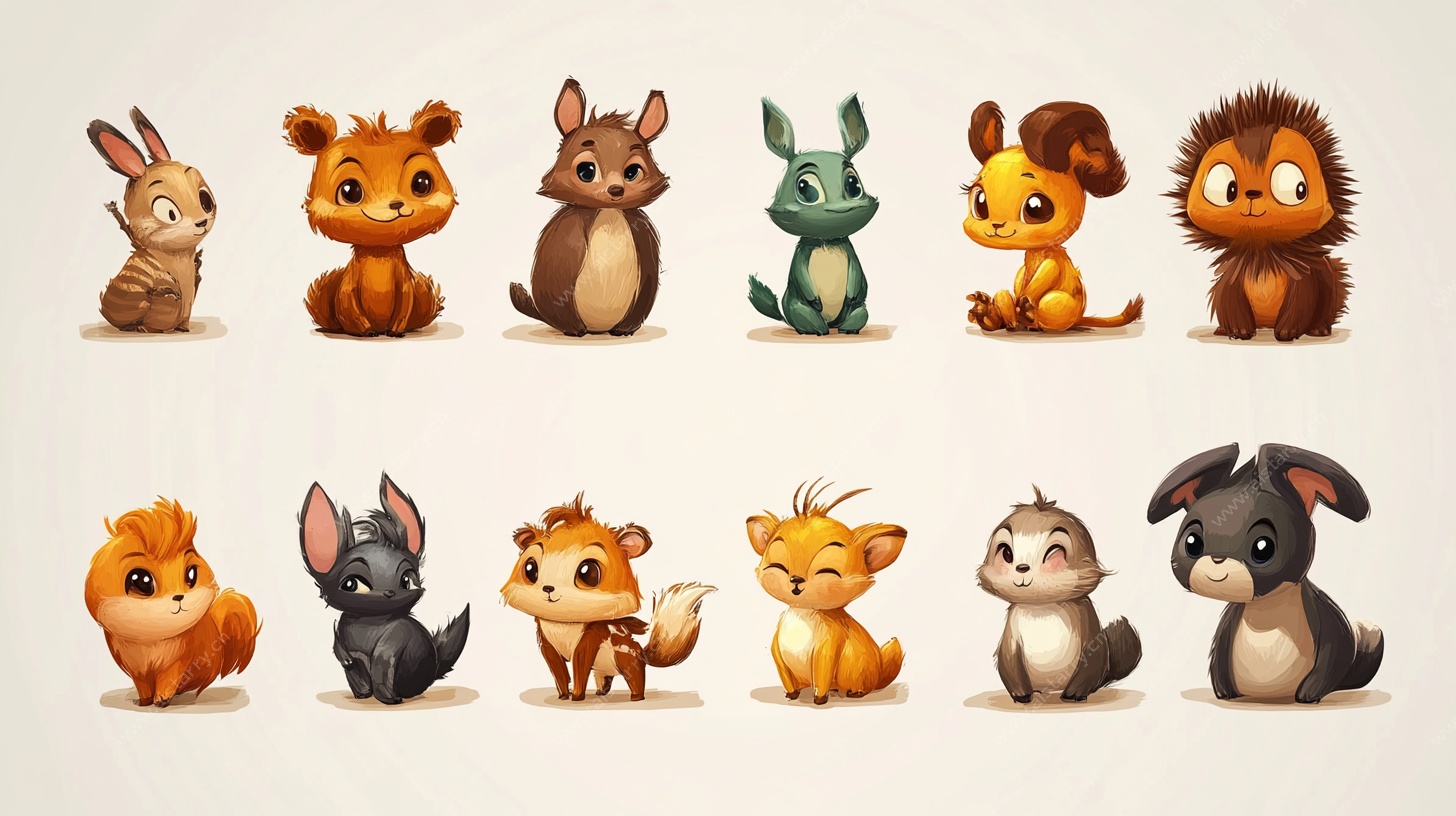 可爱卡通小动物集合