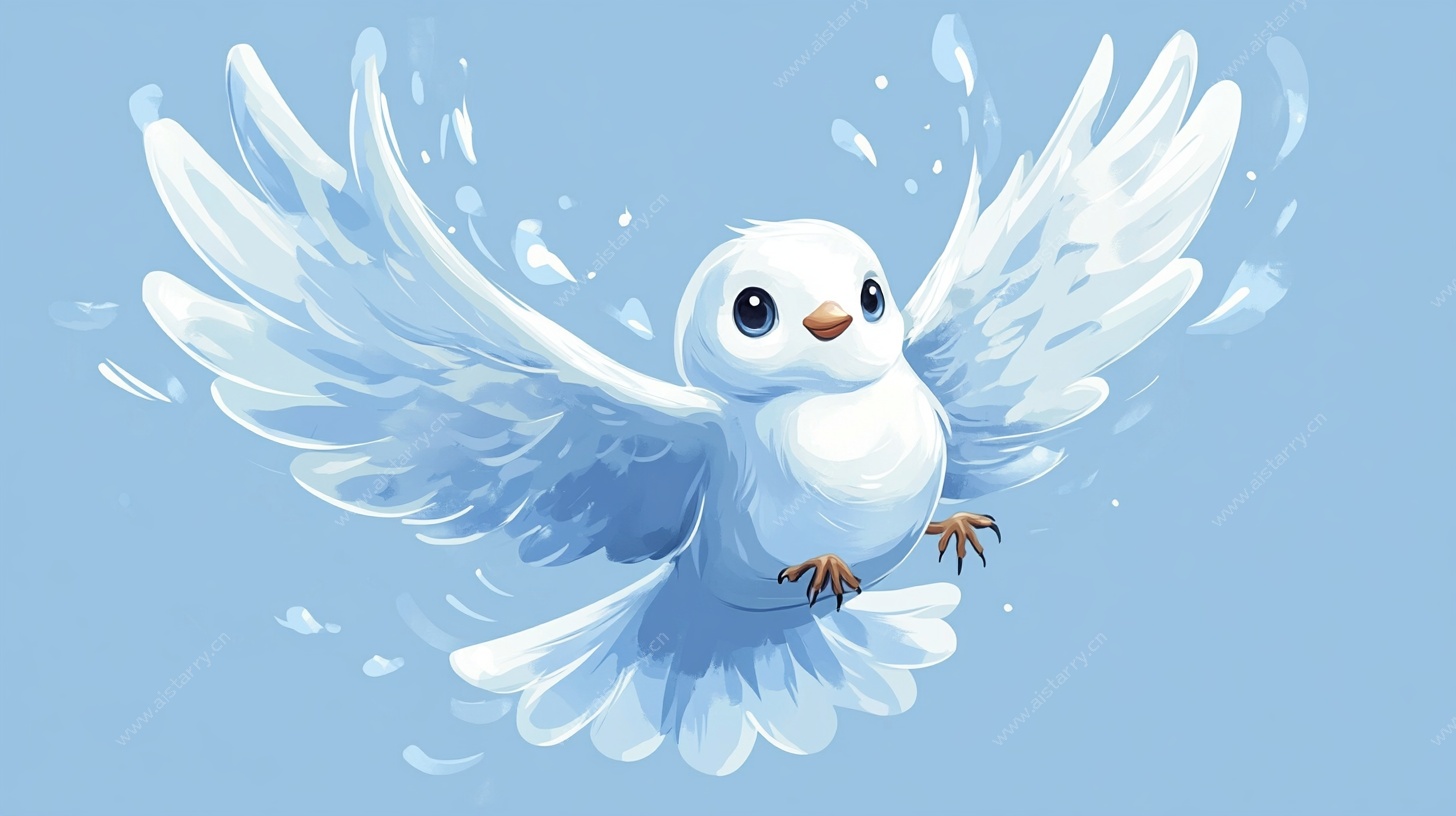 飞翔的梦幻白鸽