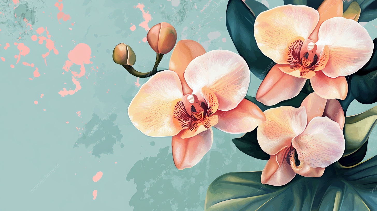 梦幻粉色蝴蝶兰特写