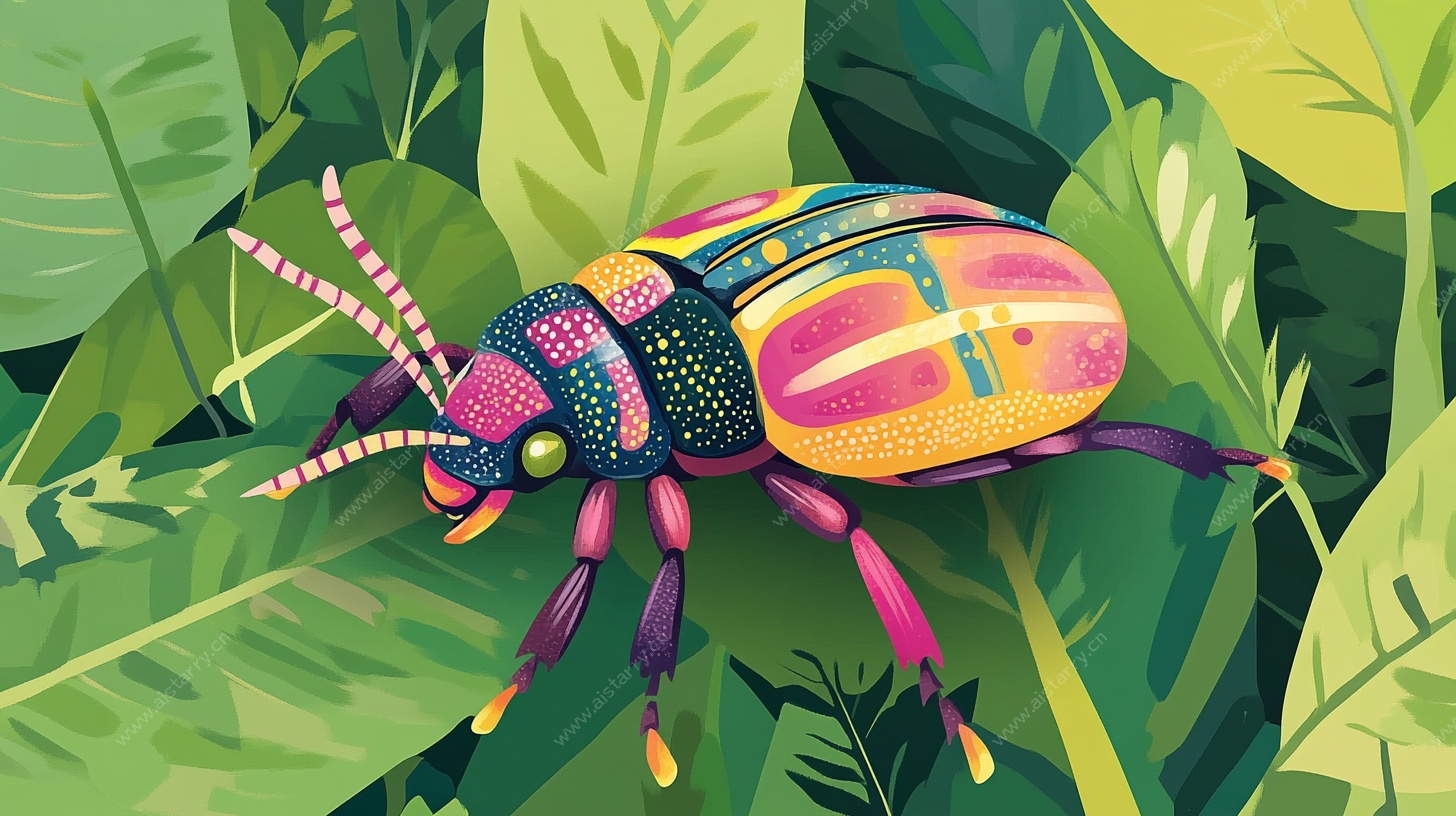 多彩甲虫的丛林奇遇