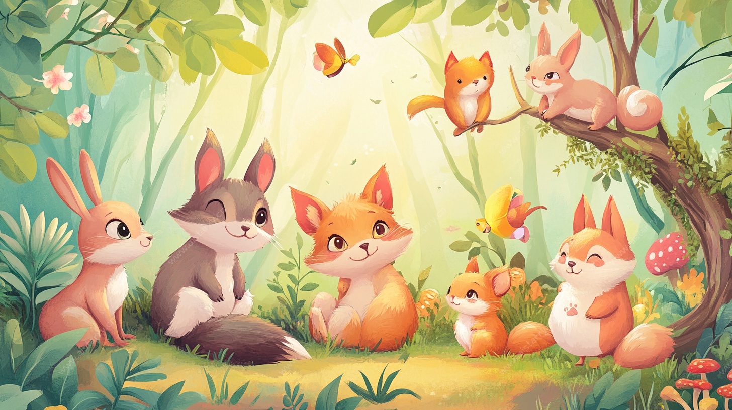 森林中的可爱动物们