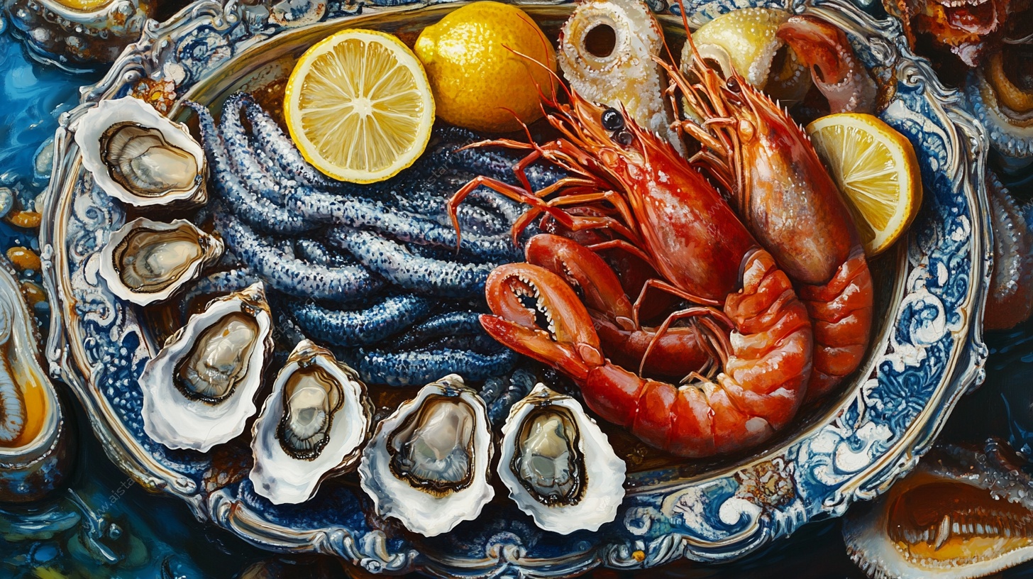 海鲜拼盘 美味与视觉盛宴