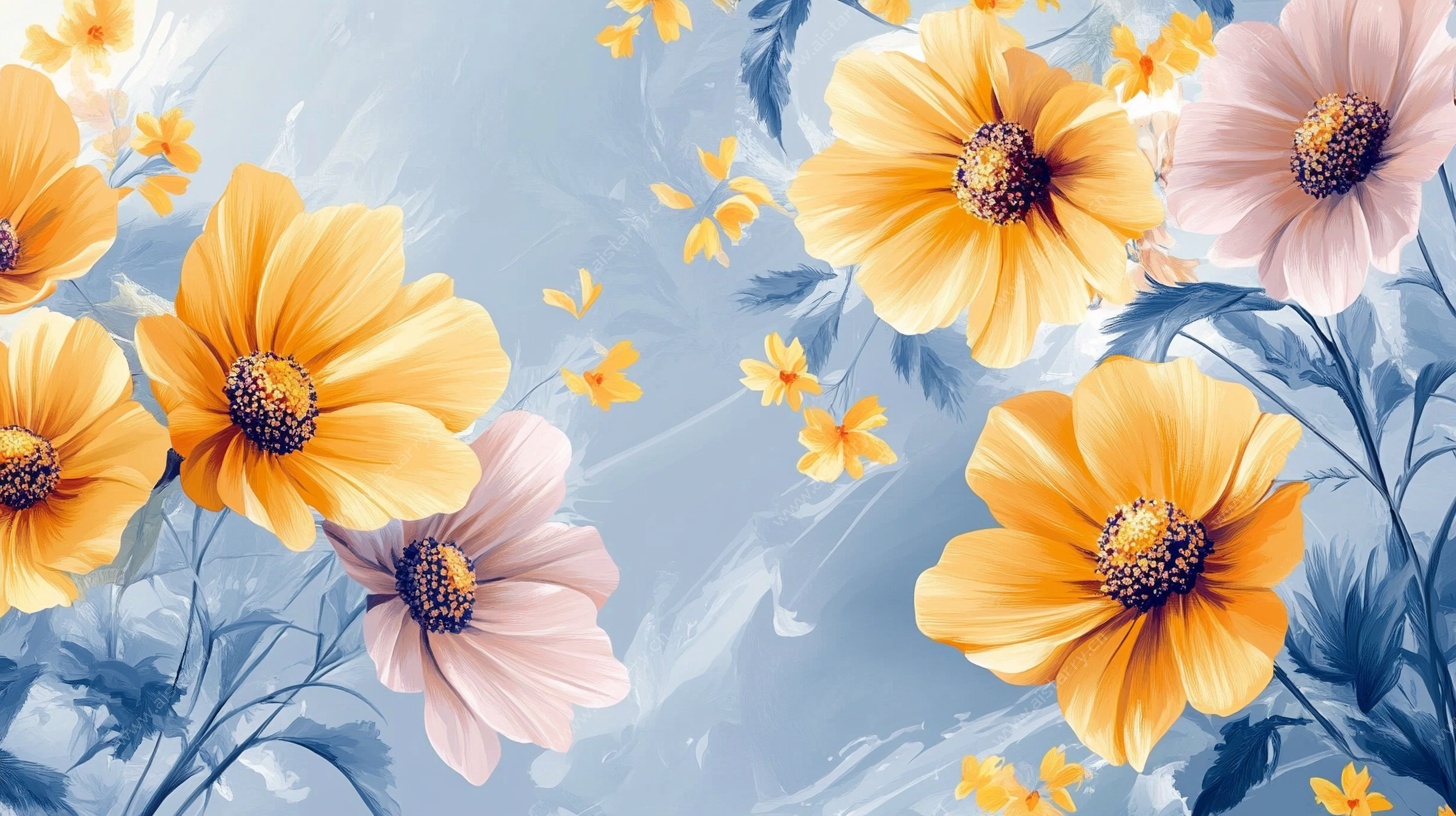 梦幻花卉背景图