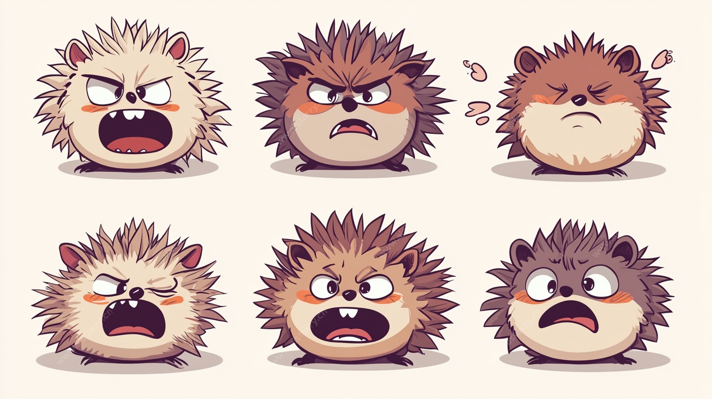 愤怒刺猬表情集合